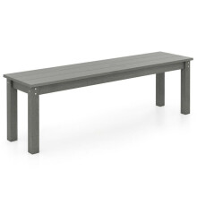 Banco de jardim - HELLOSHOP26 - Sem encosto - HDPE - 340 kg - Estilo rústico