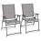 Sillas de jardín - HELLOSHOP26 - Plegables - Cómodas - Metal - Negro 1