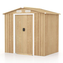 Rifugio da giardino - HELLOSHOP26 - Casetta in metallo - 196 x 142 x 186 cm - 3,7 m³ - Porte scorrevoli