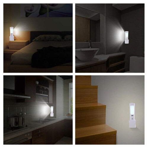 4 in 1 Motion Sensor Wall Light, Power Off LED Night Light Flashlight, Rechargeable Emergency Flashlight EU Plug 2