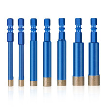 7 Stuks Tegelboorgereedschap Boor, Droogboor voor Steen, Marmerboren Gespecialiseerd 1/4,3/8,1/2,6mm,8mm,10mm,12mm