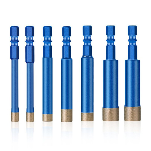 7PCS Tile Drilling Tool Drill Bit,Stone Dry Drilling Drill Bit,Marble Drilling  1/4,3/8,1/2,6mm,8mm,10mm,12mm