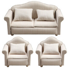 1:12 Minimöbel Sofa DIY Dekoration Puppenhaus Minimöbel Wohnzimmermöbel Weiß Beige Sofa mit Kissen