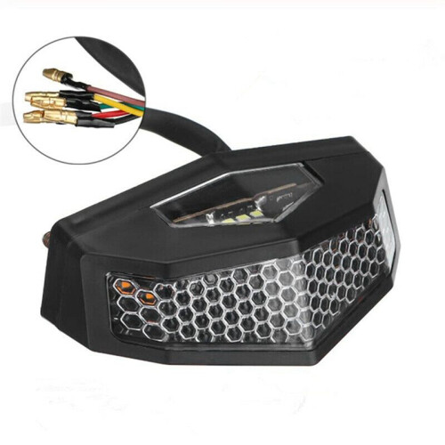 5X Universal Motorcycle LED Turn Signals Modified Tail Light Cafe Racer   Brake Lamp 1