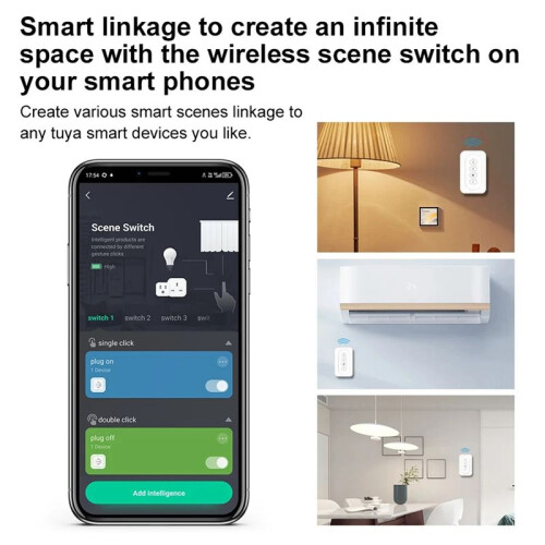 Nya Tuya ZigBee  Wireless 12 Scene  Push Button Controller  Home Automation Scenario för Tuya Device 2