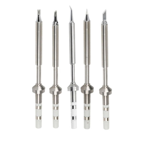 5PCS Soldering Iron Tips,TS100 Series Rapid Heating Replacement Tip for Pinecil TS100 TS101 Soldering Iron