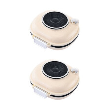2pcs Portable Weekly Pill Organizer Box for Daily Medication -  7-Day Travel Case 8x8x3.5cm