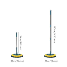 2X Car Cleaning Mop Car Wash Brush Rotating Telescopic Mop Chenille Broom Dust Brushing Floor Windows Cleaning Tools