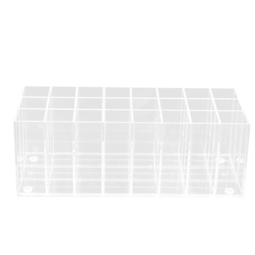 24-Grid Lipstick Storage Box Lip Gloss Container Nail Polish Storage Box Makeup Rack Cosmetics Display Stand