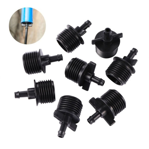 Single Hook 4 Points External Thread Black Connector Garden Irrigation Internal Thread Interface Sprinkler Connector 1