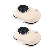 2pcs Portable Weekly Pill Organizer Box for Daily Medication -  7-Day Travel Case 10.5x8.2x3.7cm
