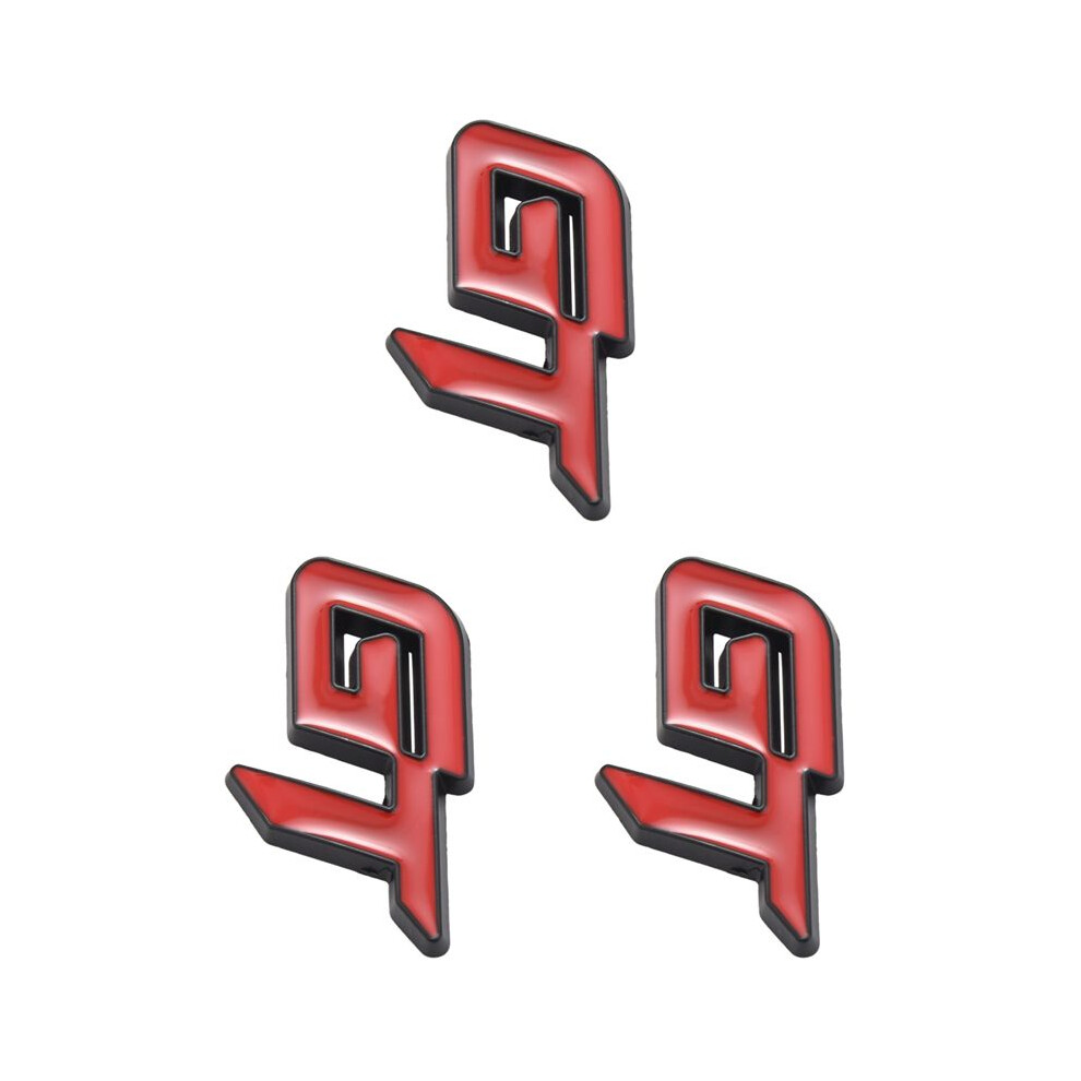 3X 3D Logo Car Sticker Fashion Car Decor Sticker For Mustang Focus 2 3 Fiesta Ranger Mondeo Mk2 + Red/Black 6032275685617