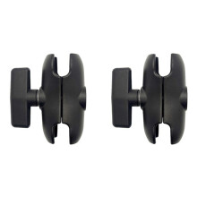 2 Pcs 9CM Length Aluminium Alloy Double Socket Arm for RAM with 1.5 Inch Base Mount Motorcycle Camera Extension Arm