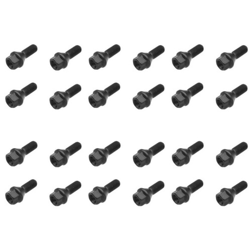 24Pcs Black Wheel Bolt Lug Nut for  E30 E36 E46 E60 E90 36136781150