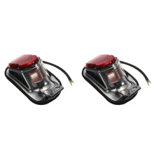 2X Universal Motorcycle Tail Light Bulb Mount Plate Turn Signal Rear Tail Brake Stop Lamp for Choppers Cruisers Classic