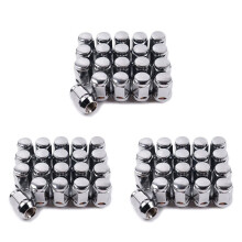 60 Stück 14 x 1,5 Radmuttern - 19 mm Radmutter 1,38 Zoll Hoch 3/4 Zoll Sechskant-Chrom-Radmuttern, für 1999-2021 Chevy Silverado 1500