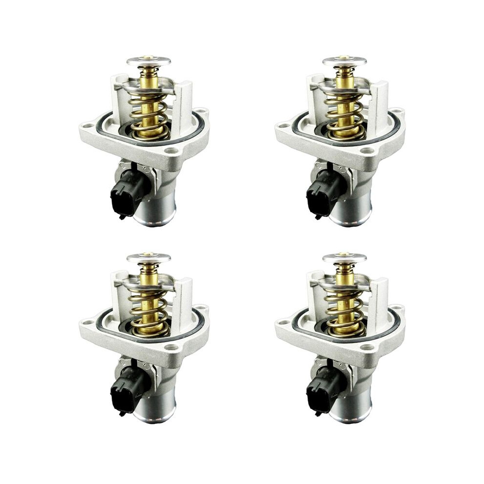 4X Car Engine Coolant Thermostat Assembly + Housing For Aveo Cruze Sonic 96984104 55578419 4713421475024
