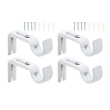 4 Piezas de Soportes de Varilla Romana de Metal Ajustables, Accesorios para Cortinas, Soportes Universales para Varillas de Cortina