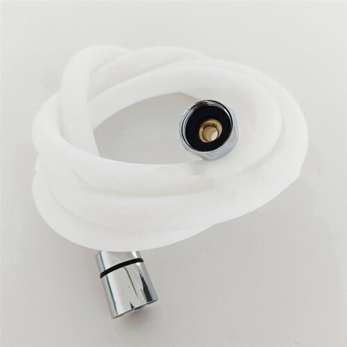 Flexible Shower Hose Silicone 1.5m Adjustable Angle, Available in Chrome, Brushed, White and Gold. 2