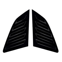 Car Rear Triangular Window Louvers Shutters Blinds Cover Trim for A3 S3 8V Hatchback 2014-2020 Glossy Black