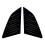 Car Rear Triangular Window Louvers Shutters Blinds Cover Trim for  A3 S3 8V Hatchback 2014-2020 Glossy Black 1