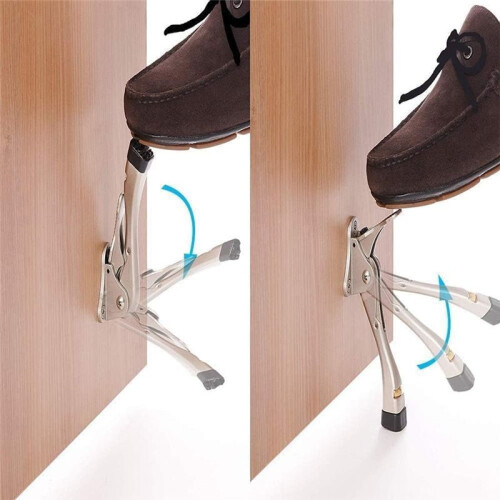 Deurstopper 2-Pack Kickdown Deurstop Verstelbare Hoogte en Rubberen Tip 4 Inch Deurhouder 1