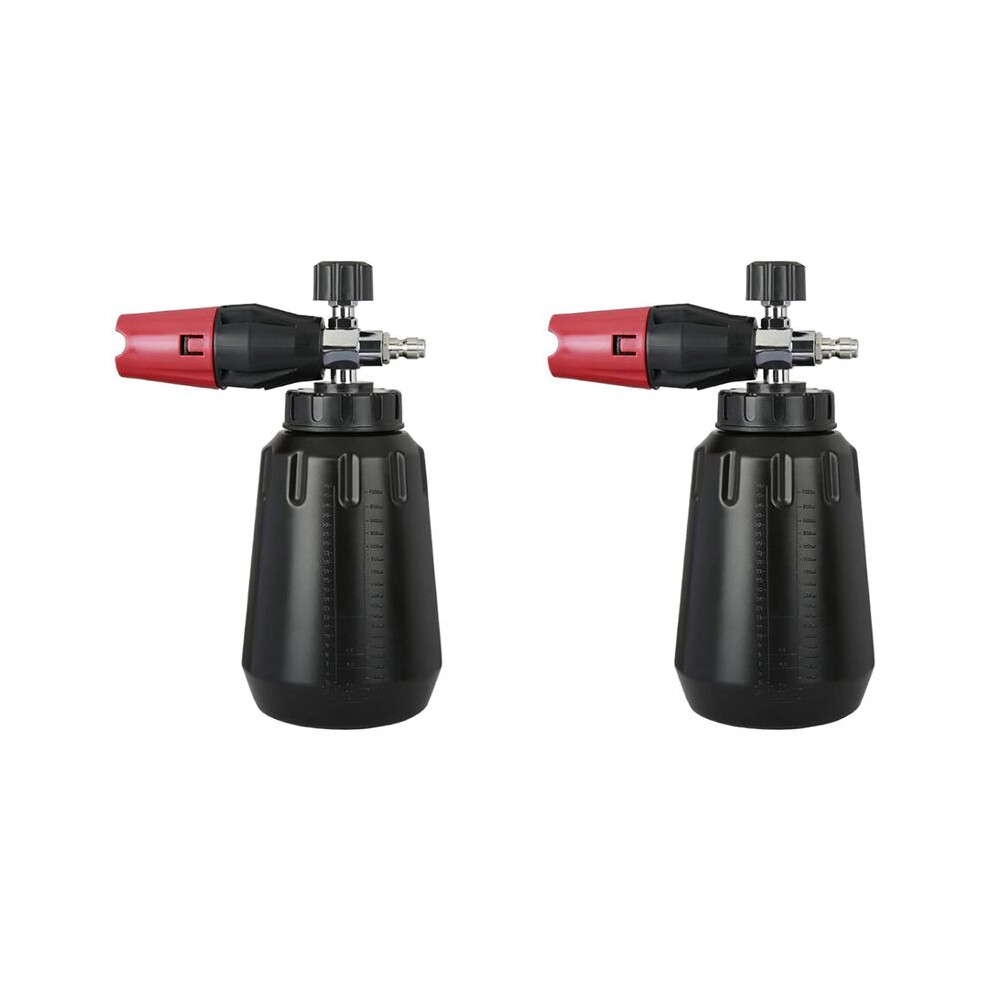 2X Snow Foam Cannon With 1L Bottle, Adjustable Snow Foam Lance, Heavy Duty Car Foam Blaster, 1/4Inch Quick Connector 6031855644648