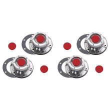343-4024 Tapacubos de Remolque para Stemco, Tapacubos de Aluminio para Eje de Remolque con 4 Tapones y Juntas de Goma Adicionales (Paquete de 4)