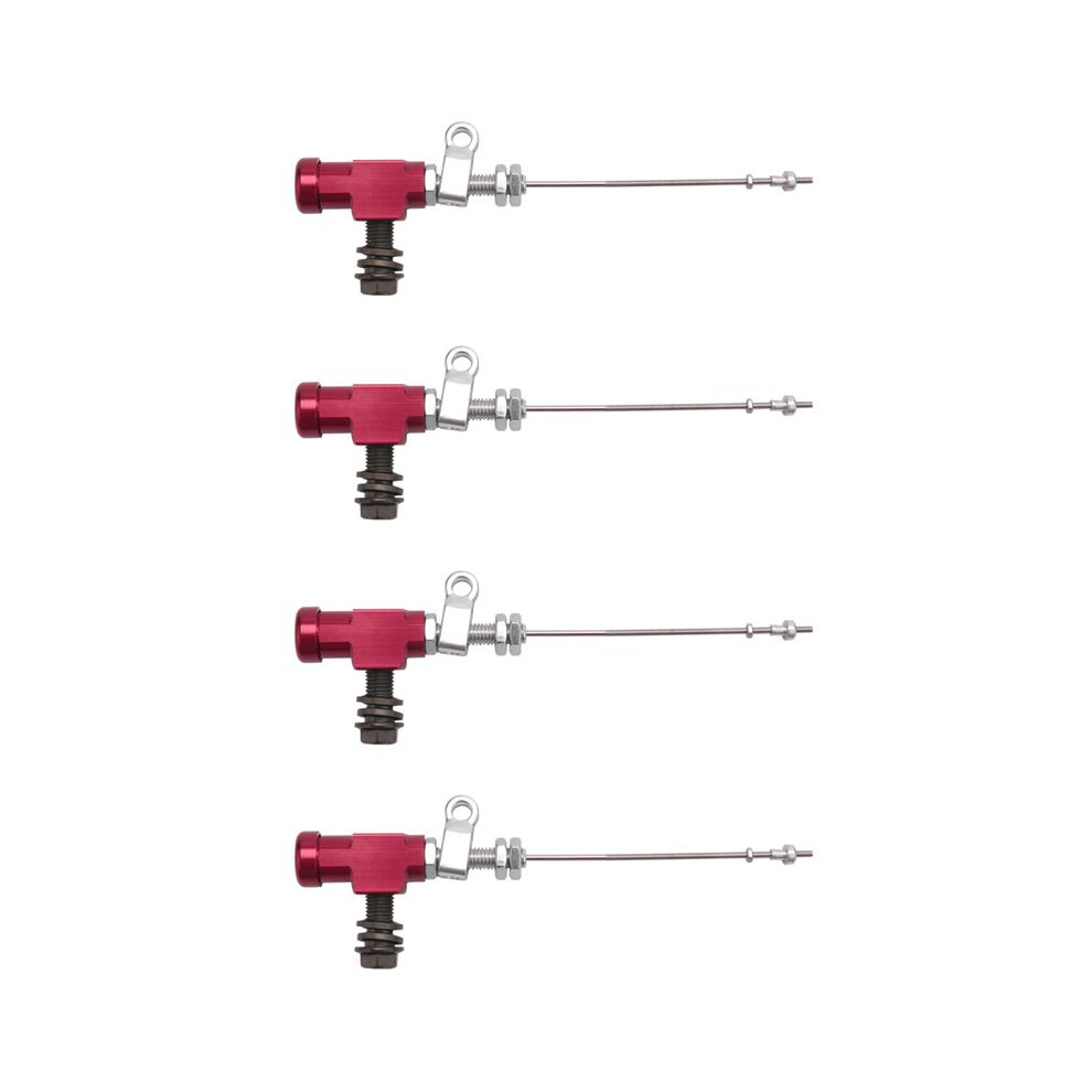 4X Motorcycle Hydraulic Clutch Master Cylinder Rod Brake Pump M10x1.25mm Aluminum Red 6031569298373