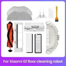 För G1 Robotdammsugare Tillbehörssats - Huvudborste, Sidoborste, Filter, Trasa, Dammlåda, Mopphållare