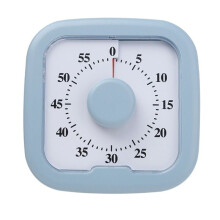 Stille Visuele Timer 60 Minuten Stopwatch Wekker Afteltimer met Standaard Visualisatie Keuken Kooktimer Blauw