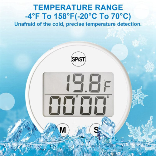 Ice Bath Thermometer with Timer Automatic Ice Bath Water Thermometer Humidity Instruments Home Measurement Tools 1