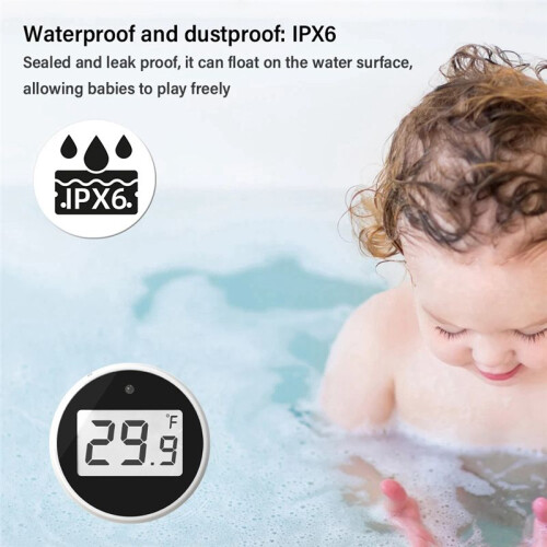 Digital Floating Bath Thermometer with Timer -20-70 Waterproof Water Temperature Meter for Swimming Pool Spa Ice Bath 2