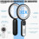 Rechargeable Magnifier with Light, Handheld  Luminous Magnifier 21 LED 3 Modes Lighting Book Magnifier 8