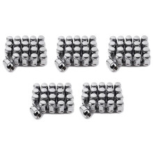 100Pcs 14X1.5 Lug Nuts - 19mm Lug Nut 1.38 Inch Tall 3/4 Inch Hex Chrome Lug Nuts, for 1999-2021 Chevy Silverado 1500
