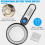 Rechargeable Magnifier with Light, Handheld  Luminous Magnifier 21 LED 3 Modes Lighting Book Magnifier 4