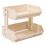 2-Tier Wooden Fruit Basket,Multipurpose Kitchen Storage for Vegetables, Bread,Rustic Vintage Style Food Container White 1