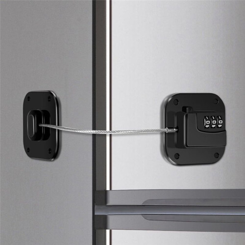 Refrigerator Lock, Combination Lock for Refrigerator Cabinets, Drawers, Heavy Duty Fridge Lock, Safety Lock 2 Pack 1