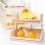 2-Tier Wooden Fruit Basket,Multipurpose Kitchen Storage for Vegetables, Bread,Rustic Vintage Style Food Container White 2