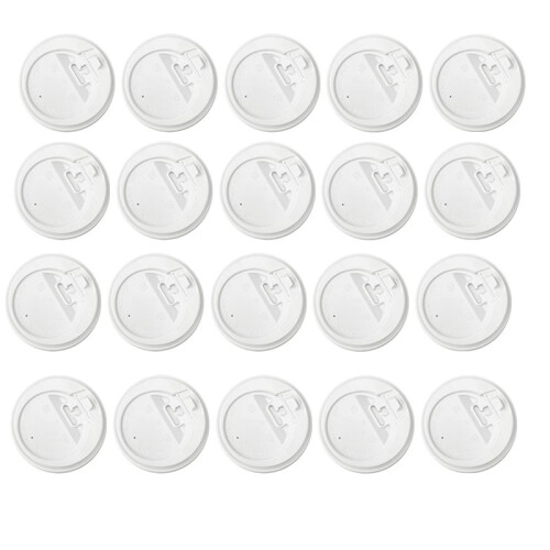 200 Tampas para Copos de Café, Tampas Plásticas Descartáveis de 3,54 Polegadas para Copos de Papel de 10 Oz, 12 Oz, 16 Oz e 20 Oz, Brancas