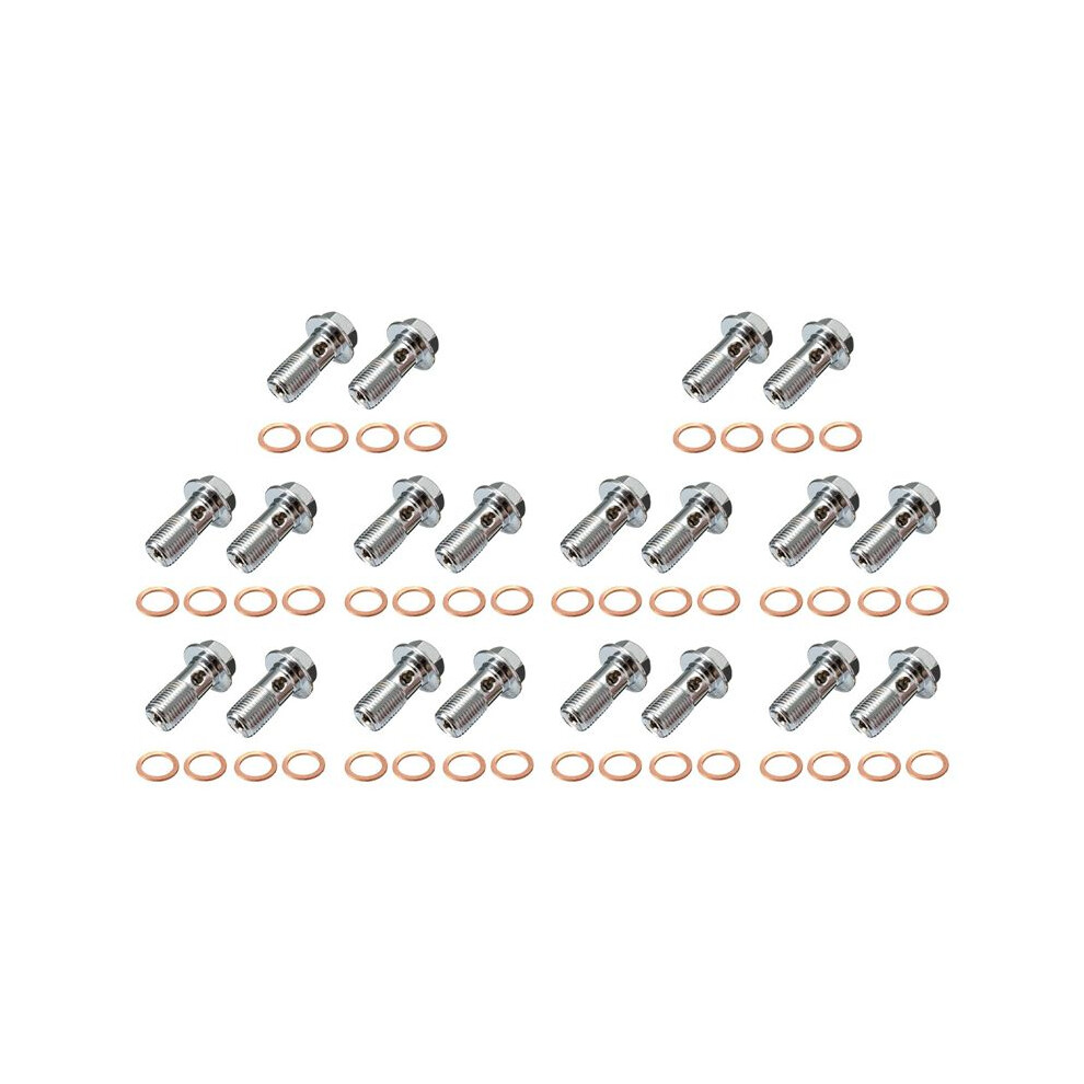 20X Motorcycle Stainless Brake Banjo Bolt M10 X 1.0Mm Caliper Master Cylinder 4712790704063