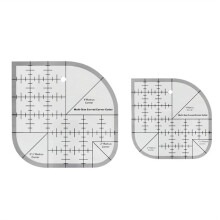 Antislip Gebogen Hoeksnijder Liniaal DIY Knutselen Patchworks Naai Sjabloon Quiltaccessoires Multifunctionele Liniaal