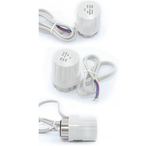 230V Normally Open Actuator Driven , M30 X 1.5mm Electric Floor Heating TRV Constant Temperature Radiator 1
