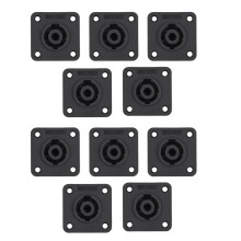 10 Piezas de Conector Hembra de 4 Pines, Conector de Audio NL4, Convertidor de Amplificador de Altavoz con Bloqueo