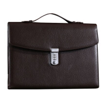 Office Business Briefcase with Combination Lock High Capacity Document Handbag for Business Office Meeting Brown