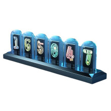 USB-Aangedreven RGB Nixie-Buisklok met IPS-Kleurenscherm, Elektrische Ovaal Aluminium Wekker met Snoer en Oplaadpoort