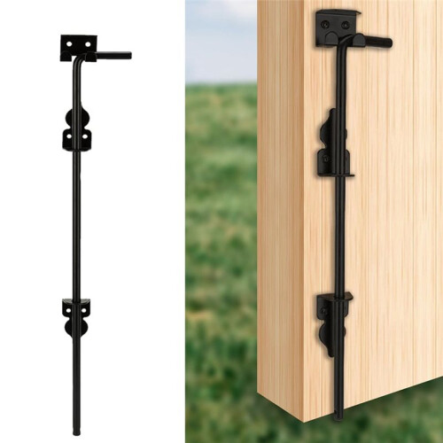 18 Polegadas Cane Bolt Heavy Duty Gate Drop Rod, Hardware Ground  Gate Stopper Hardware de Portão, Cane Bolts para Cercas de Madeira 1