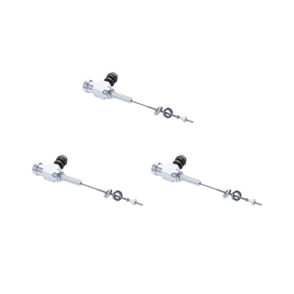 3X Motorcycle Hydraulic Clutch Master Cylinder Rod Brake Pump M10x1.25mm Aluminum Silver 6032545276439