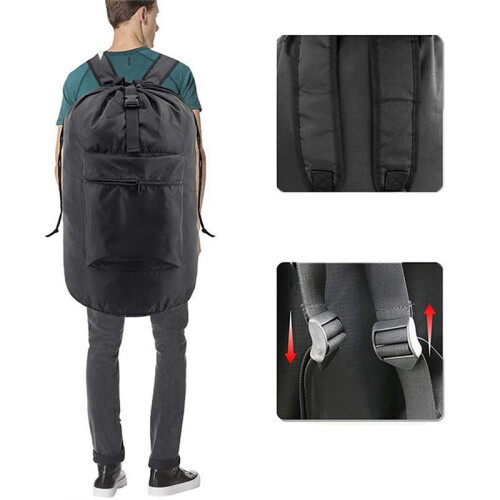 Laundry Basket Backpack Waterproof Clothes Laundry Basket Large Capacity Laundry Tools University Dormitory Laundry Bag 2
