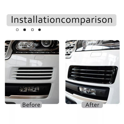 Svart Främre Stötfångargaller Luftventil Trimskydd för   L405 2